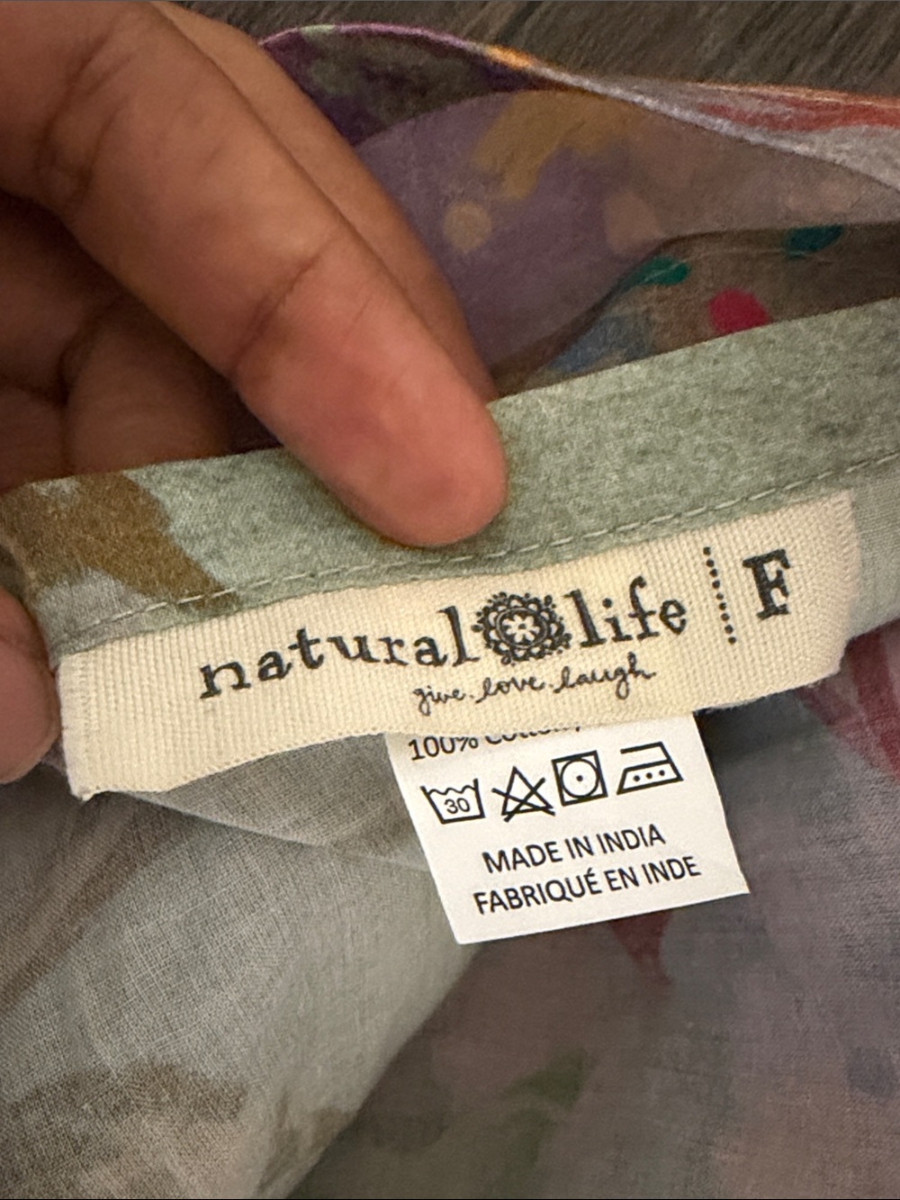 Natural Life 100% Cotton Floral Multicolor Lightweight Flat Sheet - Picture 7 of 7